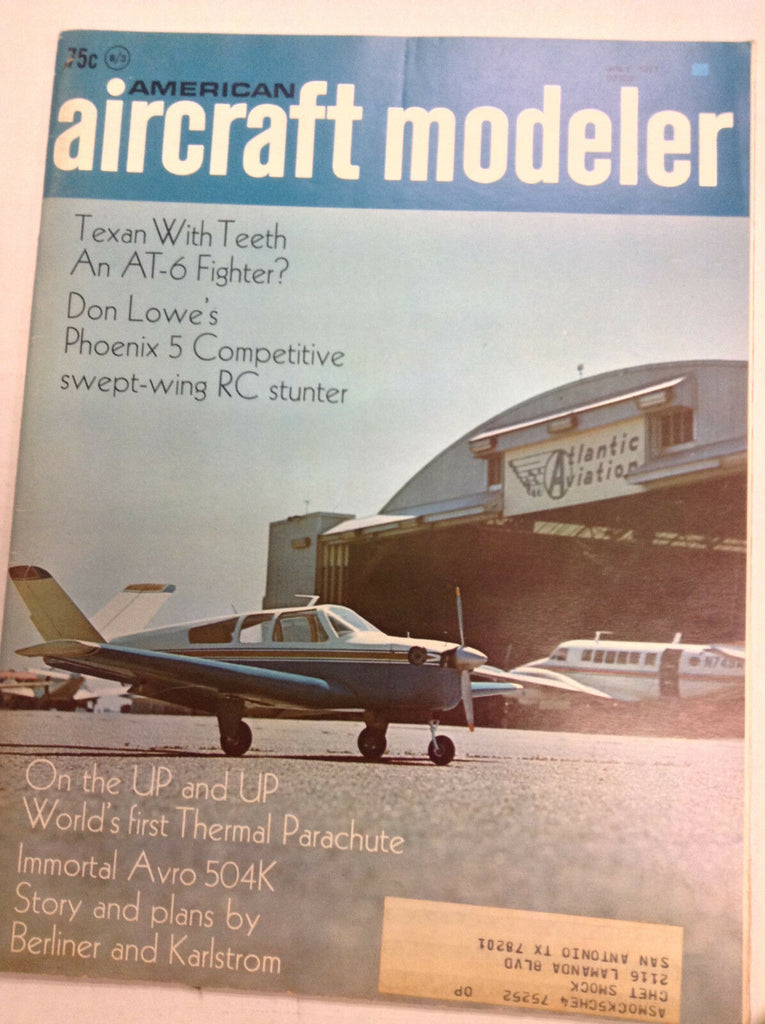 Aircraft Modeler Magazine Texan With Teeth AT-6 Fighter July 1971 041517nonrh