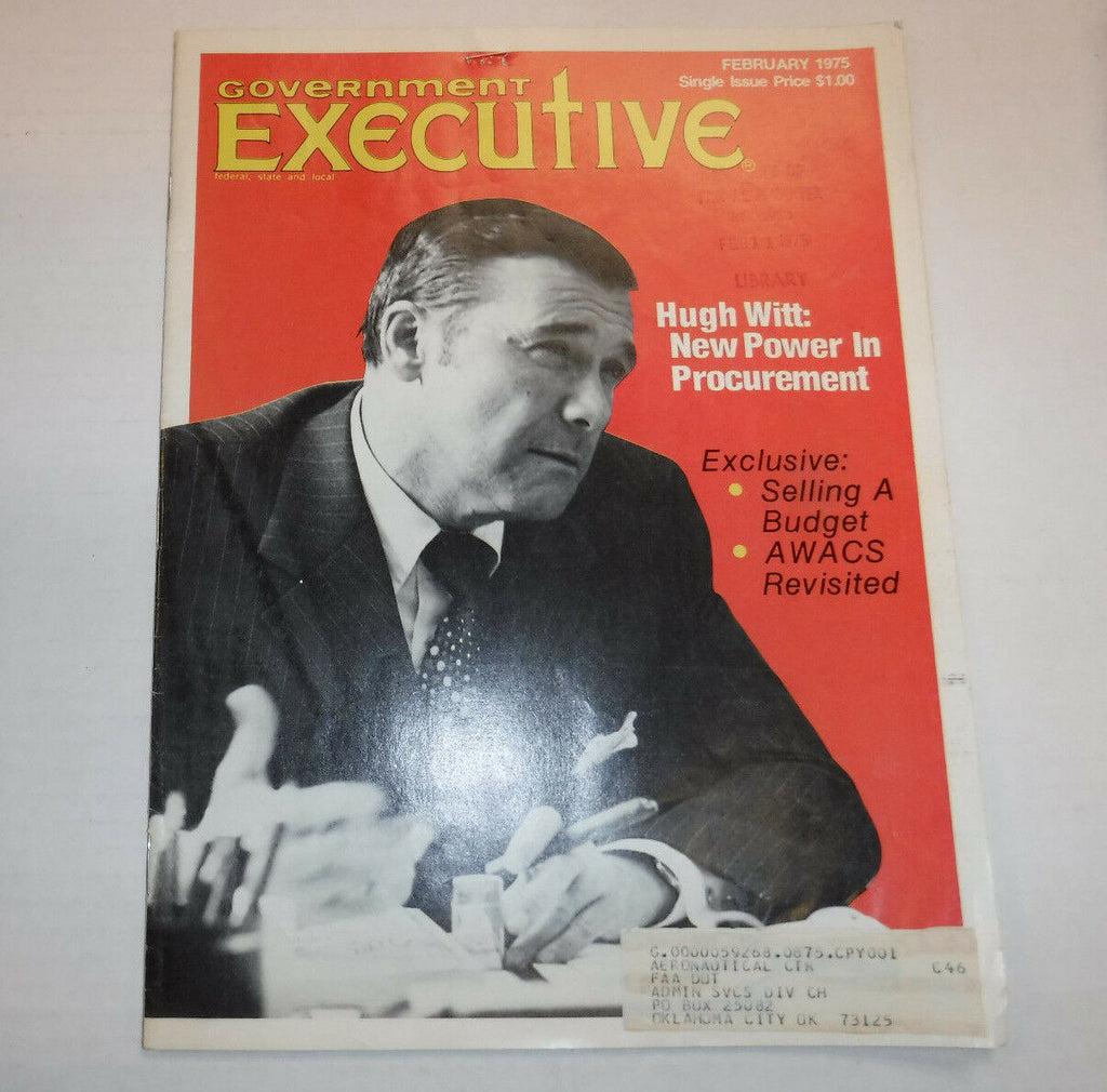 Government Executive Magazine Hugh Witt February 1975 FAL FAA 102516R