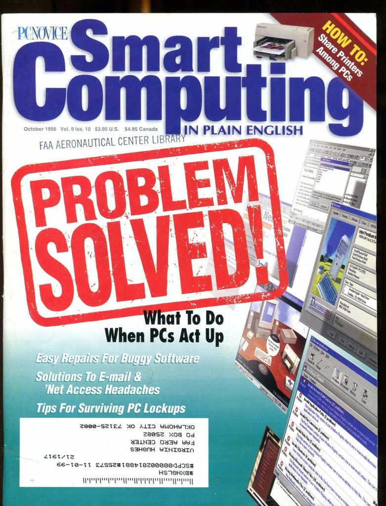Smart Computing Magazine October 1998 Problem Solved! FAA EX w/ML 022417nonjhe
