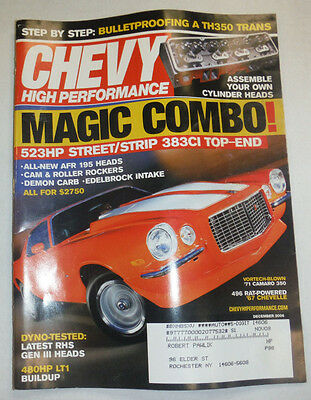 Chevy High Performance Magazine Magic Combo Vortech Blown December 2006 020615R