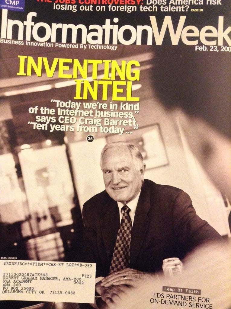 Information Week Magazine CEO Craig Barrett Intel February 23, 2004 051018nonrh