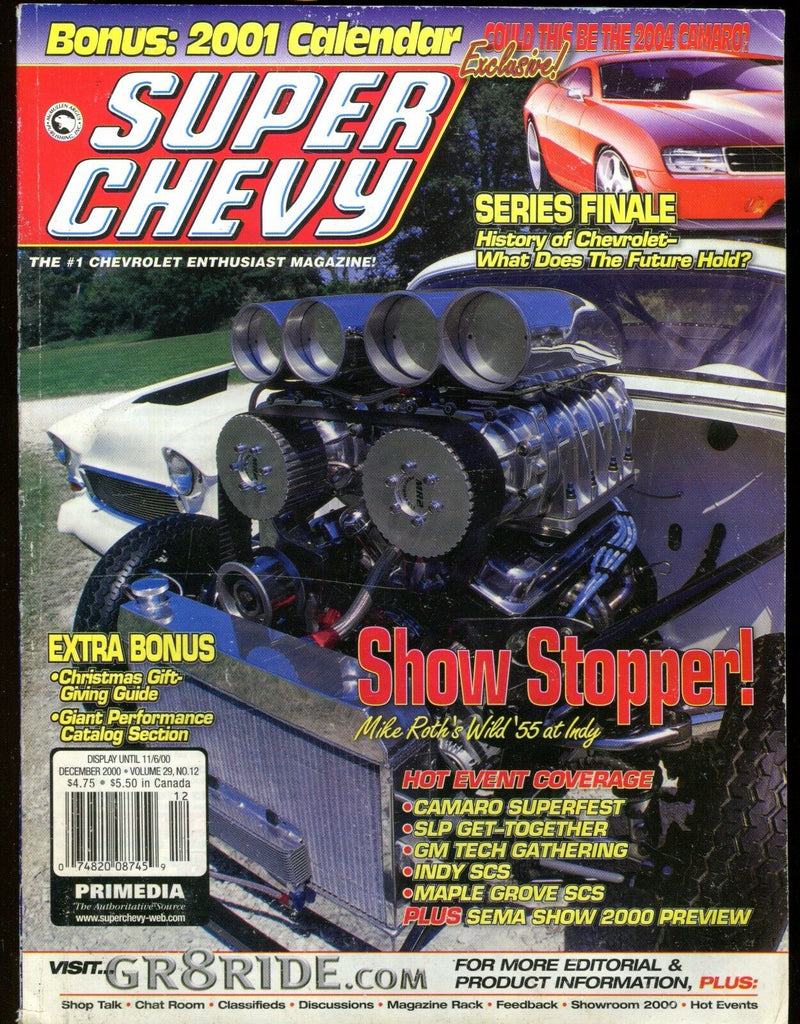 Super Chevy Magazine December 2000 Mike Roth's Wild '55 EX No ML 030217nonjhe