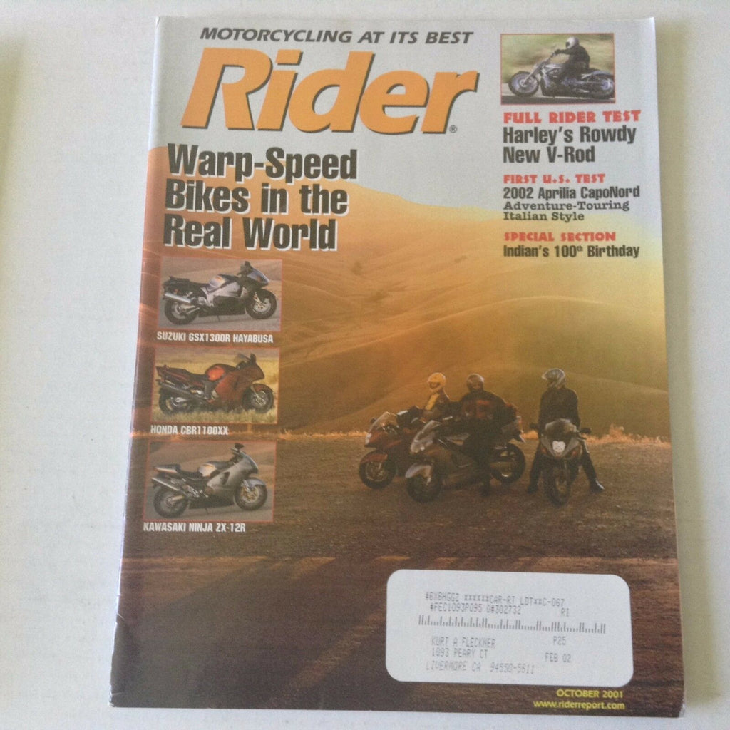 Rider Magazine Suzuki GSX1300R Hayabusa October 2001 060117nonrh2