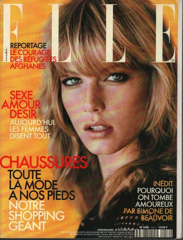 Elle French High Fashion Magazine 22 Octobre 2001 Angela Lindvall 091619AME