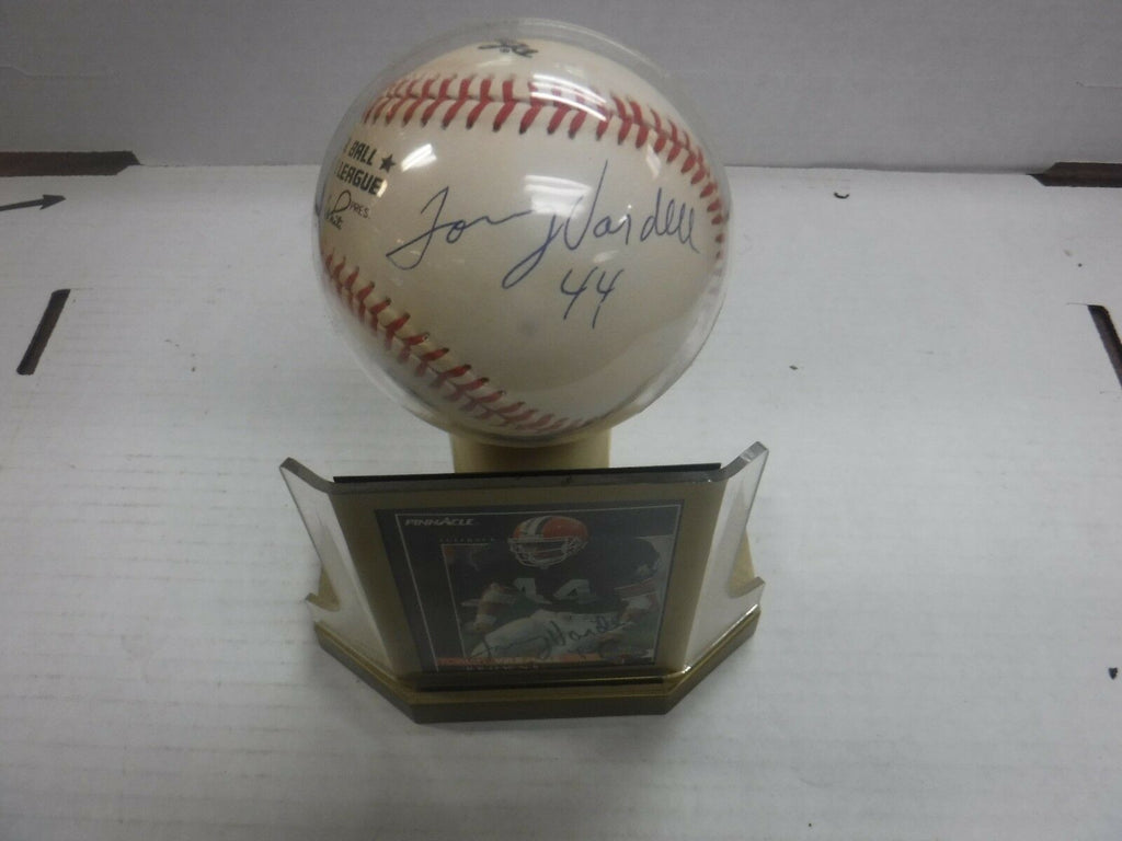 Tommy Vardell Autographed Signed Baseball & Card w/Display Case 020217jh