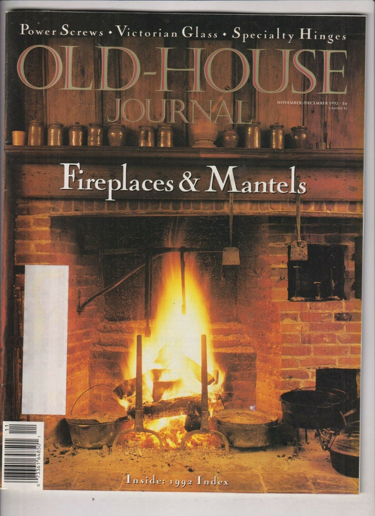 Old House Journal Mag Fireplaces & Mantels Nov/Dec 1992 033120nonrh