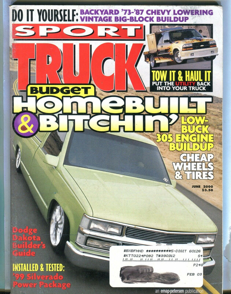 Sport Truck Magazine June 2000 Dodge Dakota EX w/ML 030917nonjhe