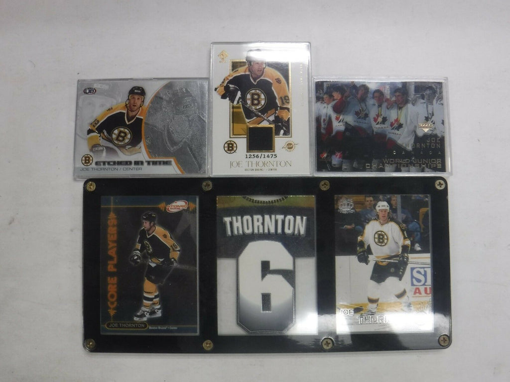 Lot Of 6 Joe Thornton Hockey Cards w/Inserts Bruins jhock