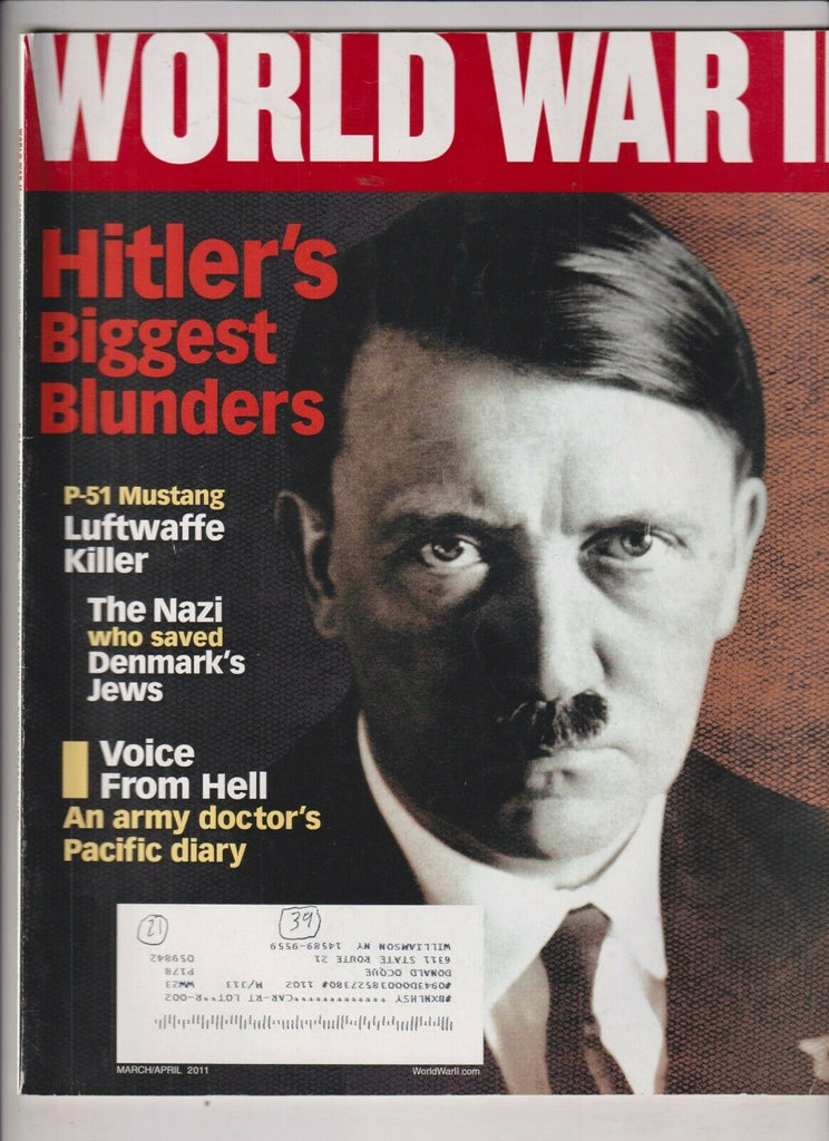 World War II Mag Hitler's Blunders Luftwaffe Killer Mar/April 2011 121319nonr