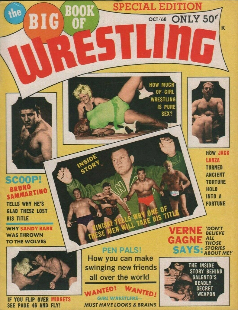 The Big Book of Wrestling October 1968 Bruno Sammartino Jack Lanza 050619DBE2