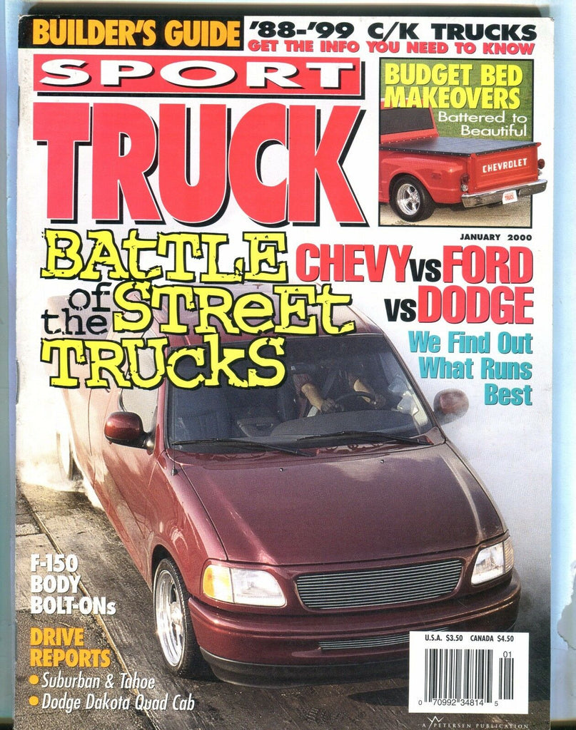 Sport Truck Magazine January 2000 Street Trucks EX No ML 030917nonjhe