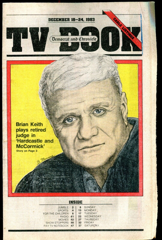 TV Book Democrat & Chronicle Dec,. 18-24 1983 Brian Keith EX 022117nonjhe