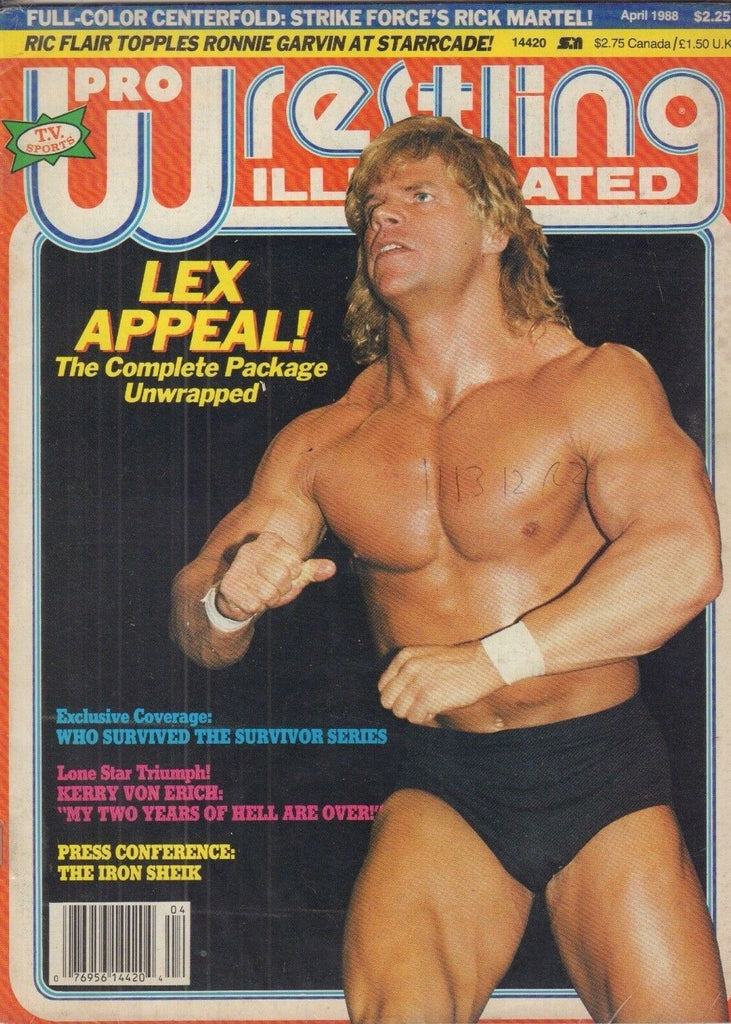 Pro Wrestling Illustrated Magazine Lex Luger Ric Flair April 1988 012918nonr