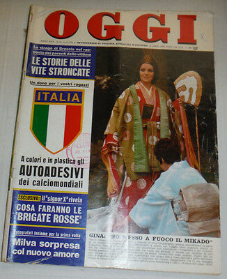 Oggi Italian Vintage Magazine Gina Lollobrigada Cosa Faranno June 1974 021715R