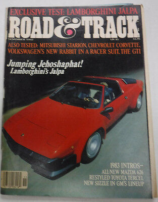 Road & Track Magazine Jumping Jehoshaphat Lamborghini November 1982 072715R