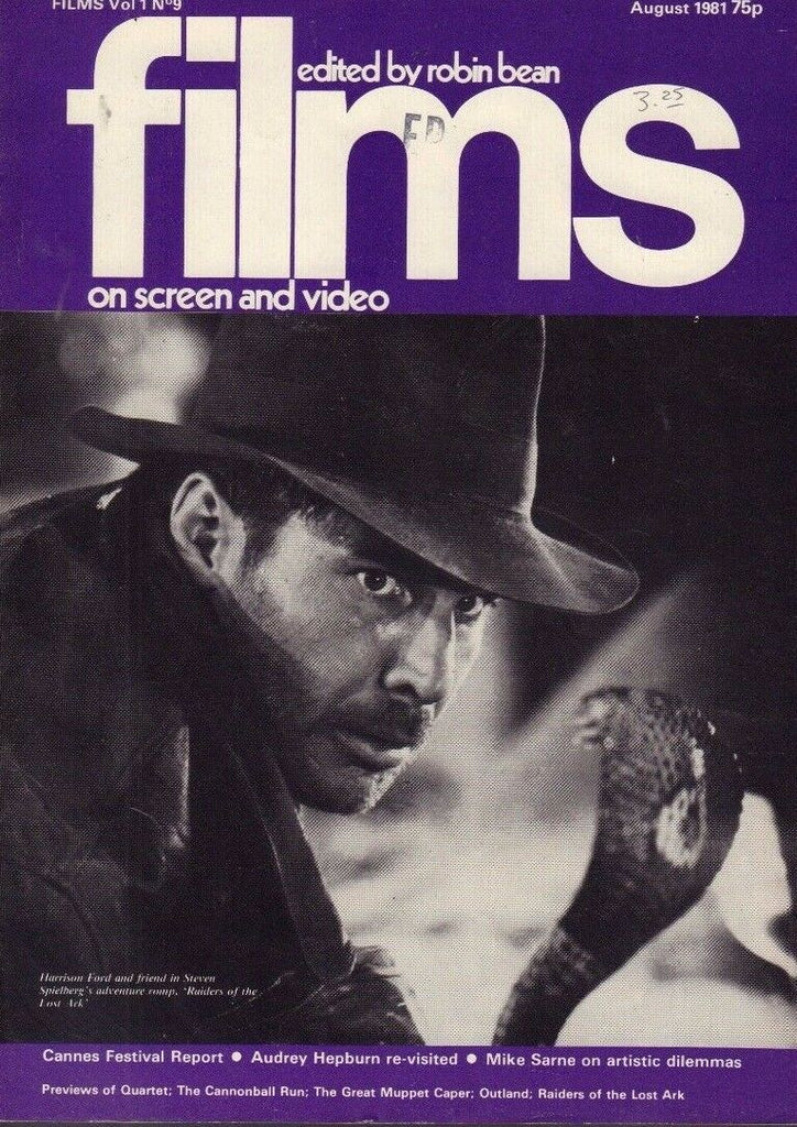 Films on Screen & Video August 1981 Harrison Ford, Indiana Jones 040617nonDBE