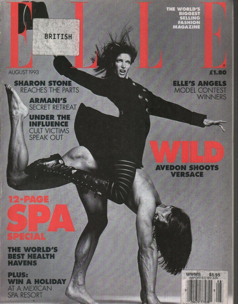 Elle British Fashion Magazine Aug 1993 Sharone Stone Armani Avedon 112119AME