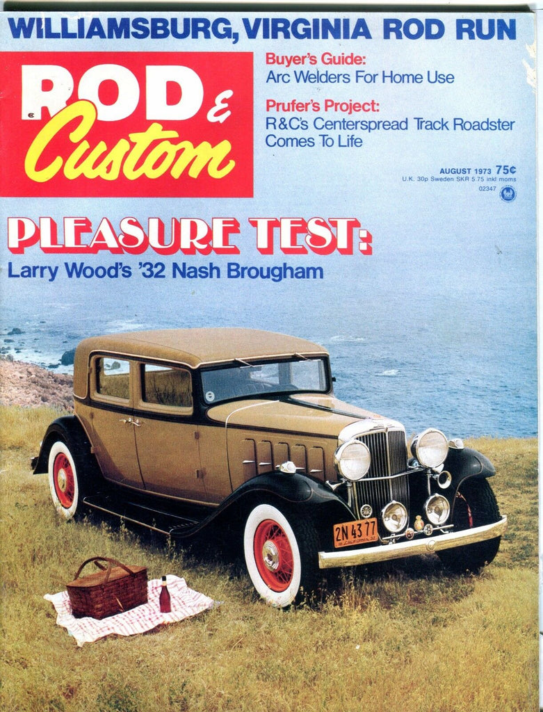 Rod & Custom Magazine August 1973 '32 Nash Brougham EX No ML 040617nonjhe
