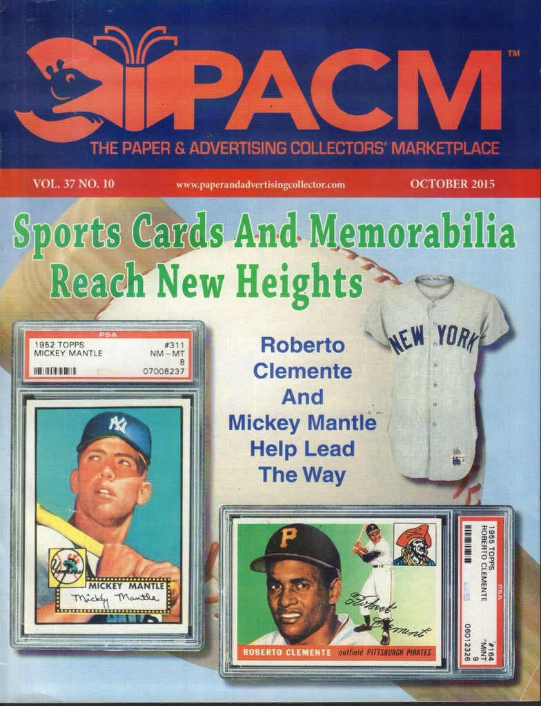 PACM Marketplace Magazine Ocotober 2015 1952 Mickey Mantle #311 090717nonjhe