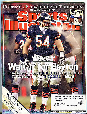 Sports Illustrated Magazine February 5 2007 Brian Urlacher EX 031516jhe