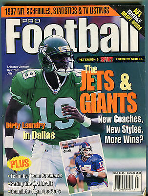 Pro Football Magazine 1997 Jets & Giants Keyshawn Johnson VGEX 022516jhe