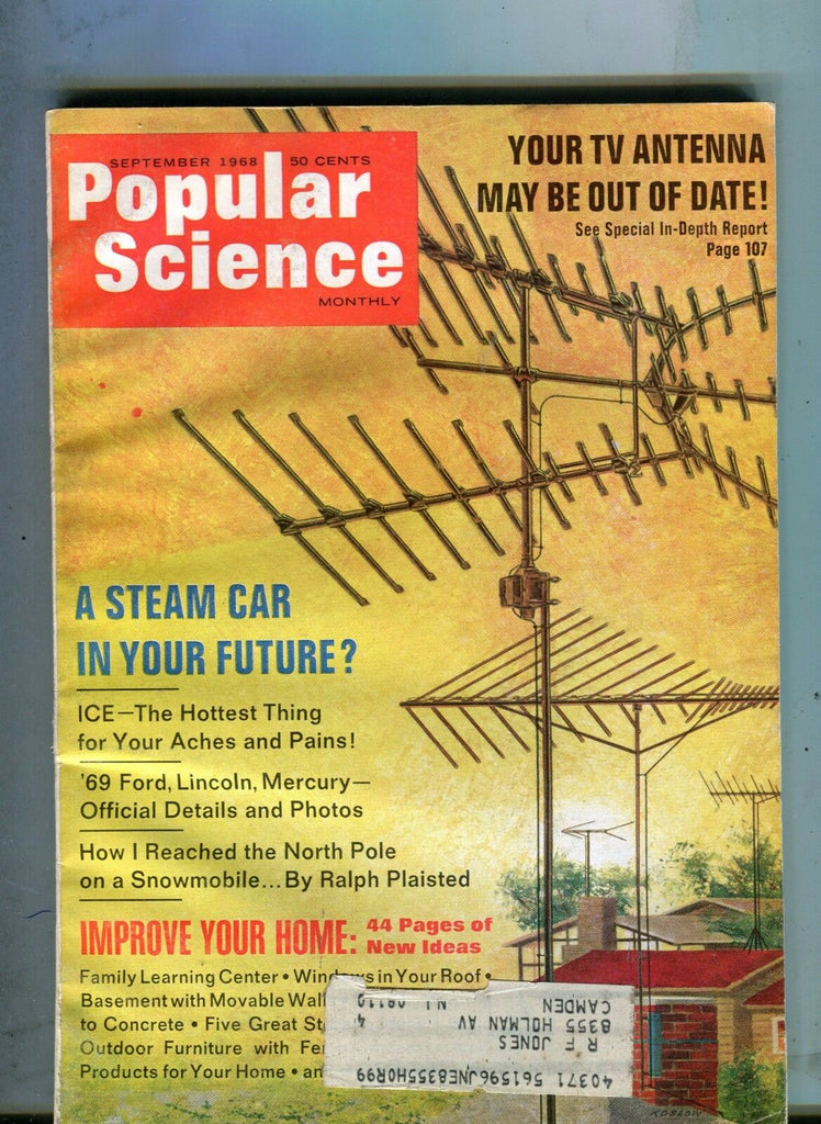 Popular Science Magazine September 1968 TV Antennas Steam Car 063017nonjhe2