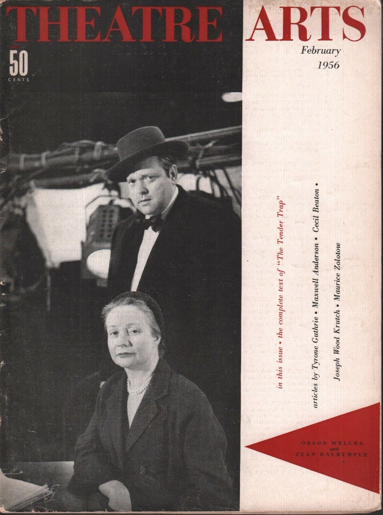 Theatre Arts February 1956 Tyrone Guthrie Maxwell Anderson 010418AME