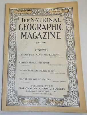 National Geographic Magazine Russia's Man Of The Hour July 1917 091414R