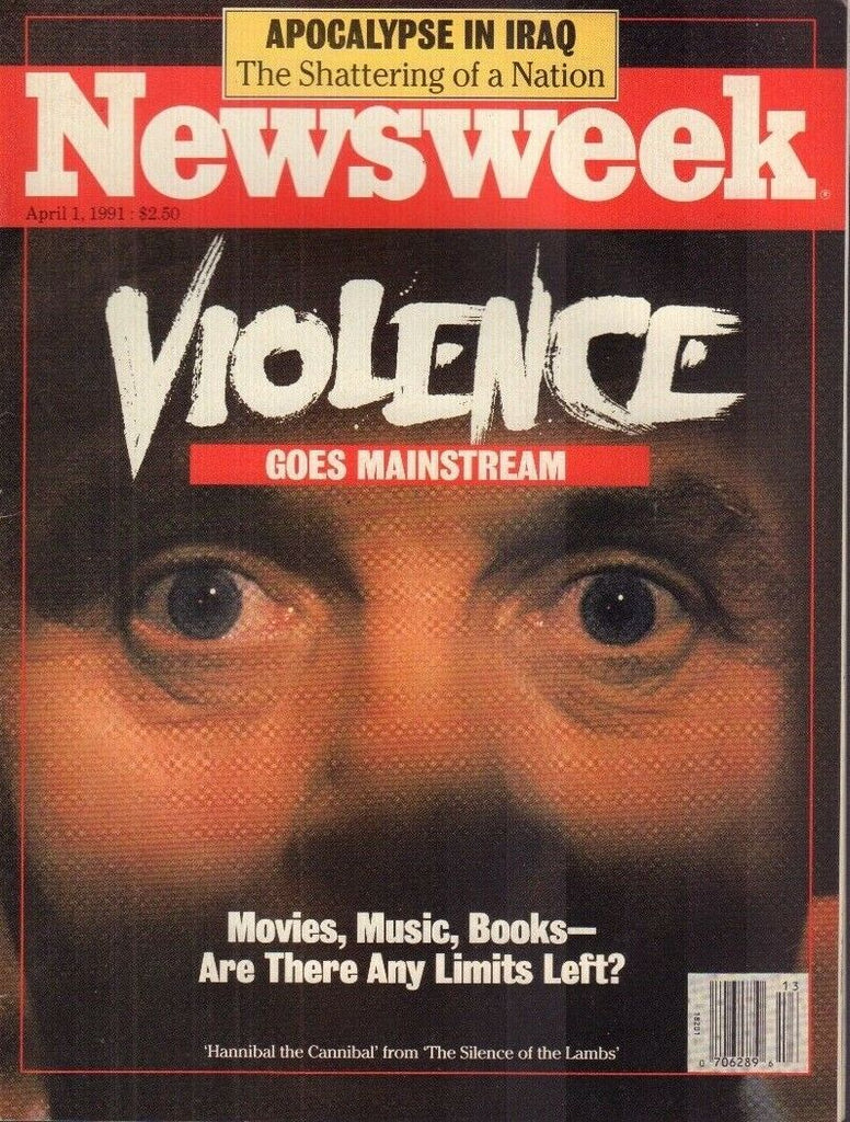 Newsweek Magazine Violence Mainstreamed Hannibal April 1, 1991 021218nonr