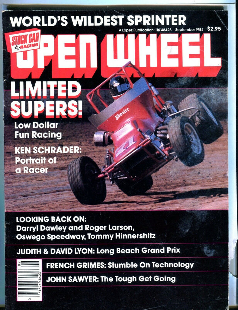 Open Wheel Magazine September 1984 Ken Schrader EX 040417nonjhe