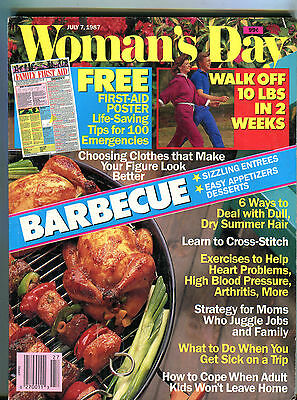 Woman's Day Magazine July 7 1987 Barbecue EX 032216jhe