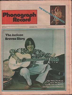 Phonograph Magazine December 1973 Vol.4 No.4 Jackson Browne EX 122115DBE
