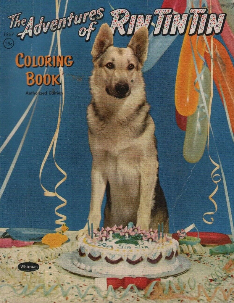 Vintage The Adventures of Rin Tin Tin Coloring book 1955 Whitman 080818DBE