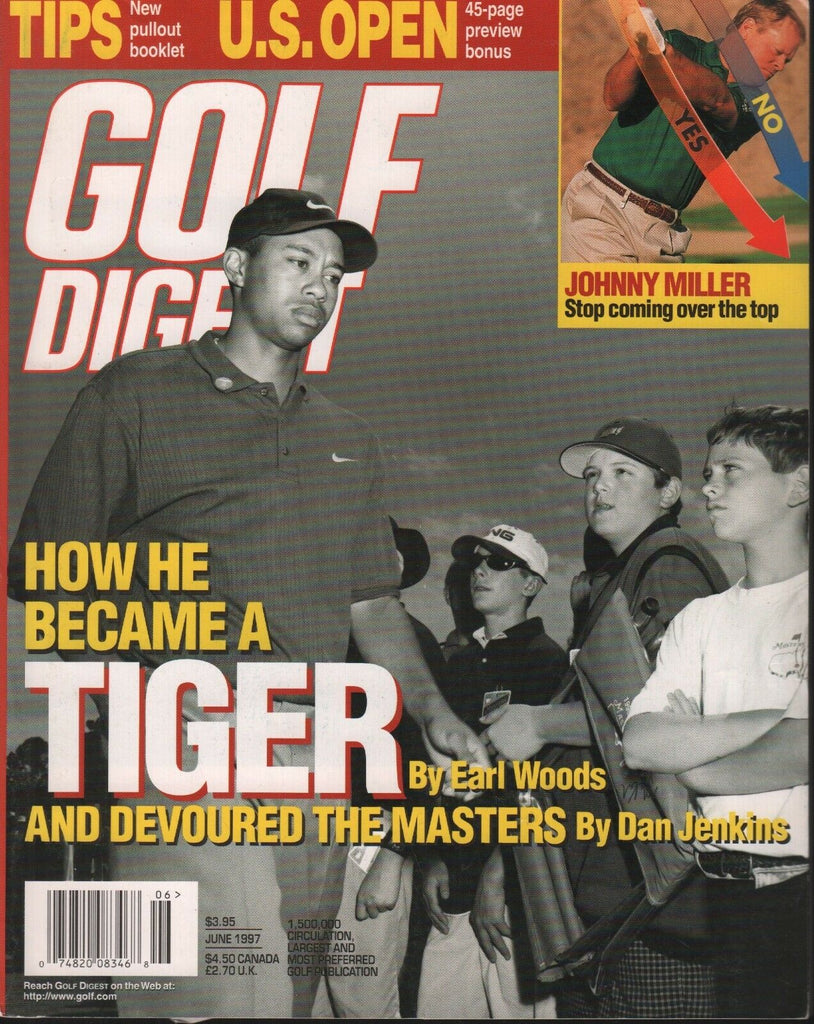 Golf Digest June 1997 Tiger Woods Johnny Miller 100818ame2