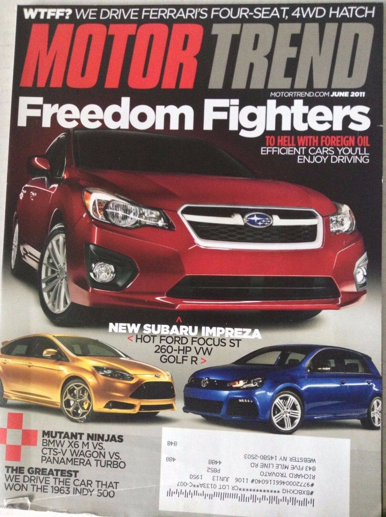 Motor Trend Magazine Subaru Impreza Golf R June 2011 081617nonrh