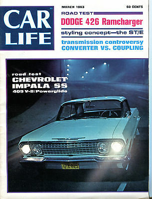 Car Life Magazine March 1963 Chevrolet Impala EX 061316jhe
