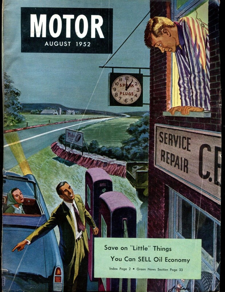 Motor Magazine August 1952 Oil Economy GD No ML 030317nonjhe