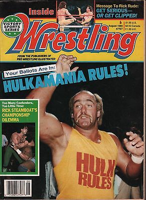 Inside Wrestling August 1989 Hulk Hogan, Rick Steamboat VG 122815DBE
