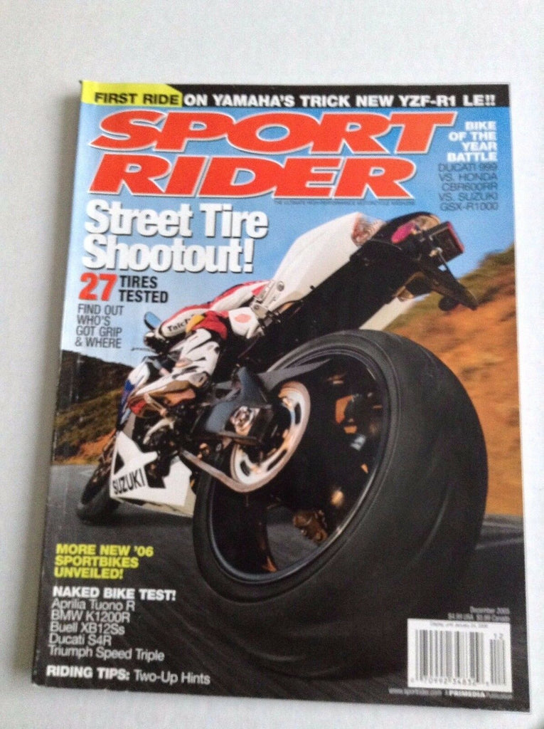 Sport Rider Magazine 27 Tires Tested December 2005 032017NONRH
