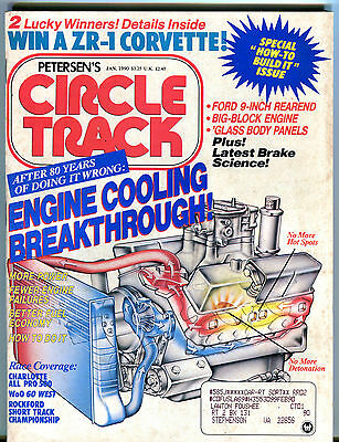 Petersen's Circle Track Magazine January 1990 Engine Cooling EX 021216jhe