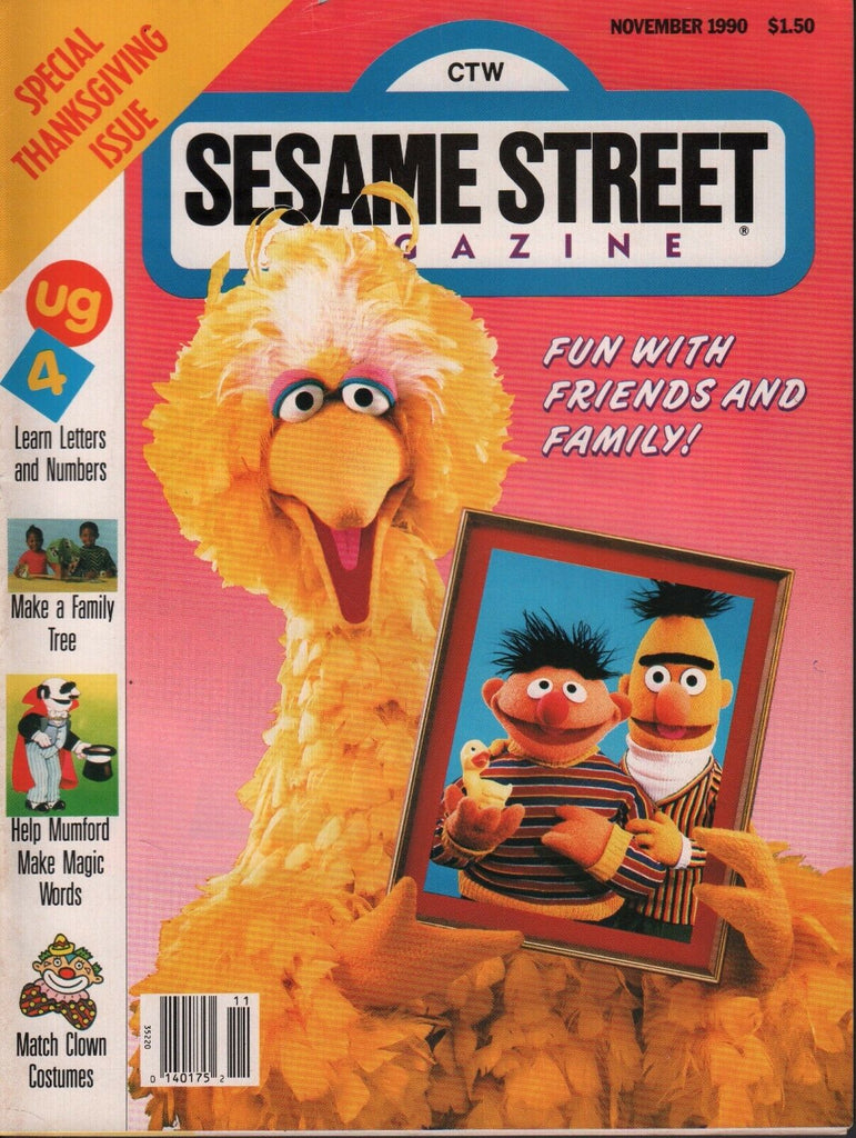 Sesame Street Magazine November 1990 Fun With Family 071217DBE