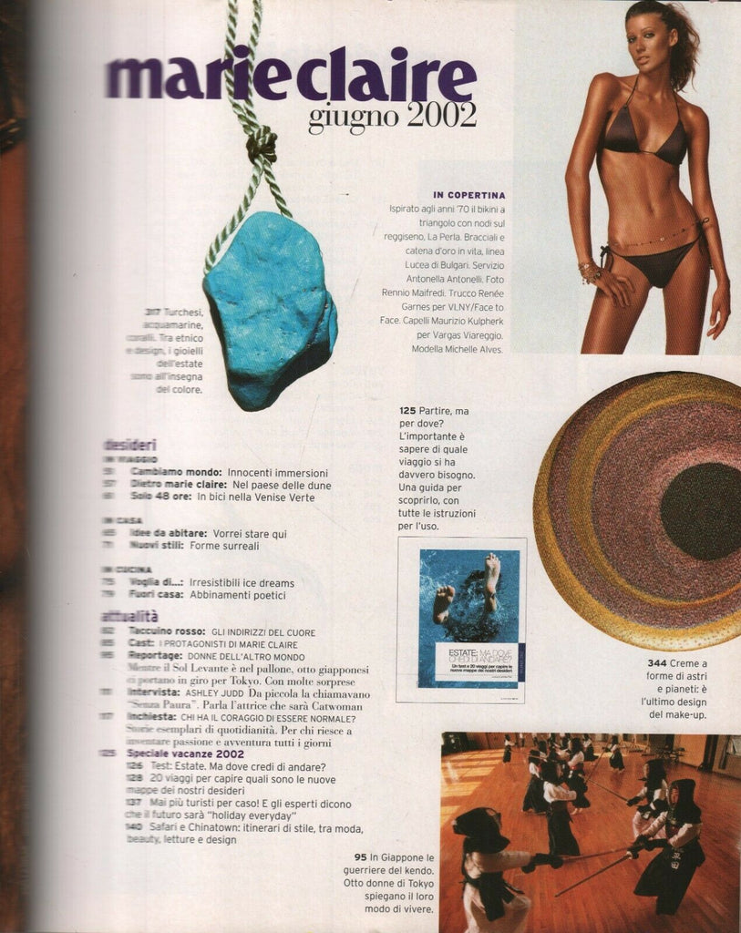 Marie Claire Italian Fashion Magazine June 2002 Michelle Alves 011221ame2