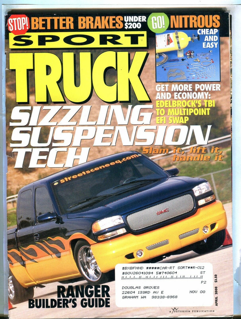 Sport Truck Magazine April 2000 Suspension Tech VG w/ML 031717nonjhe
