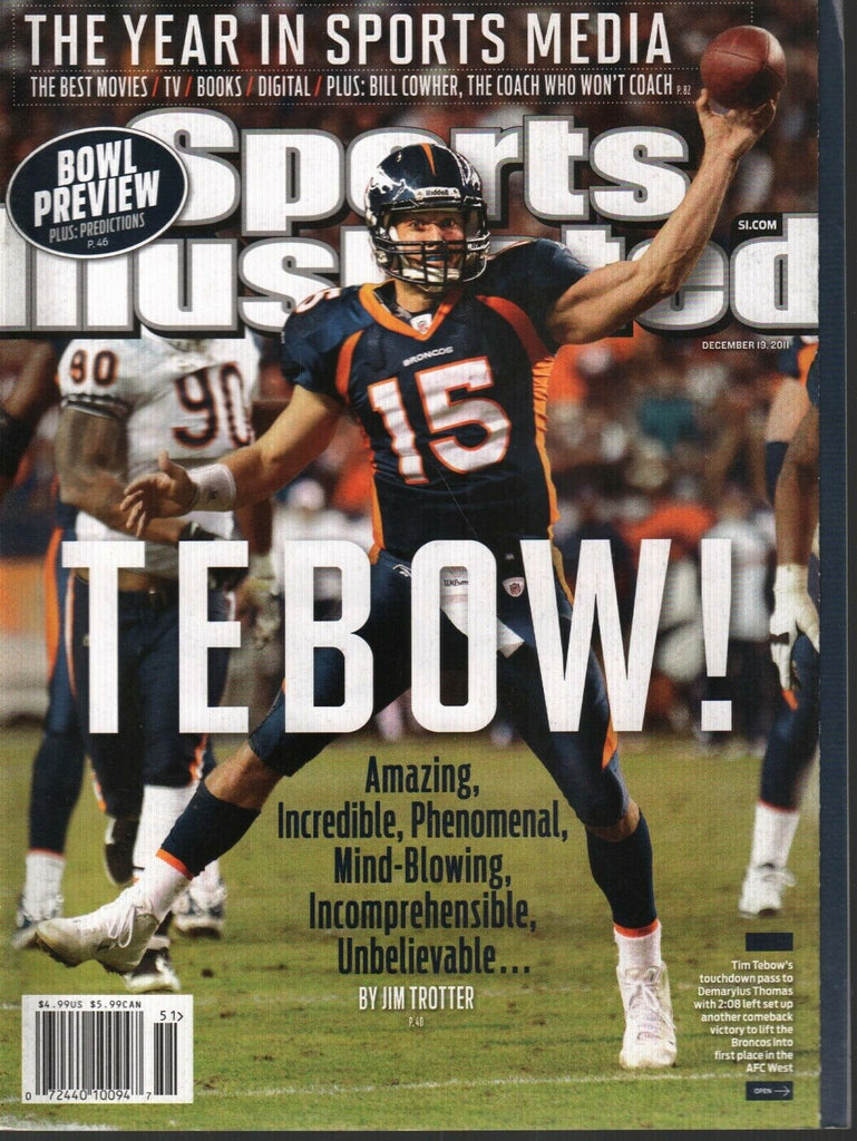 Sports Illustrated December 19 2011 Tim Tebow Denver Broncos Thomas 022620AME2