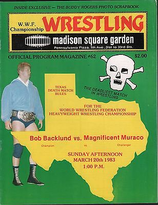 WWF Championship Wrestling 1983 #62 Bob Backlund, Buddy Rogers EX 122215DBE