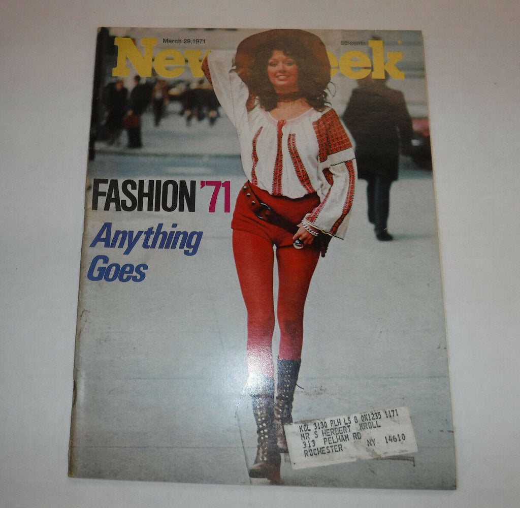 Newsweek Magazine Fashion '71 Anything Goes March 29, 1971 101816R2