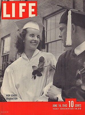 Life Magazine June 14 1943 Birthday High School Graduates VG 050216DBE2