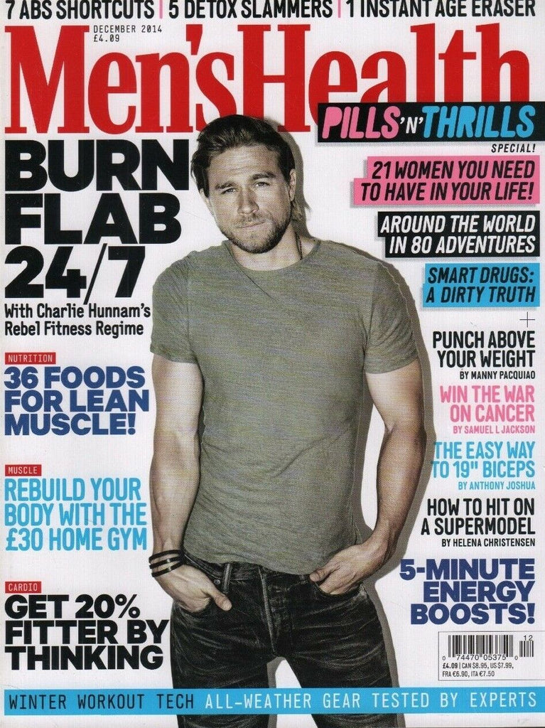 Men's Health UK December 2014 Charlie Hunnam Helena Christensen 111918DBE
