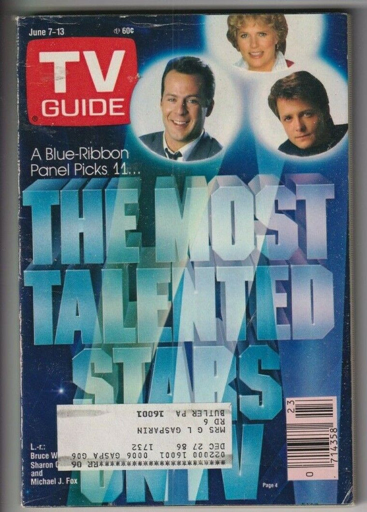 Tv Guide Mag Bruce Willis Michael J. Fox June 7-13, 1986 110119nonr