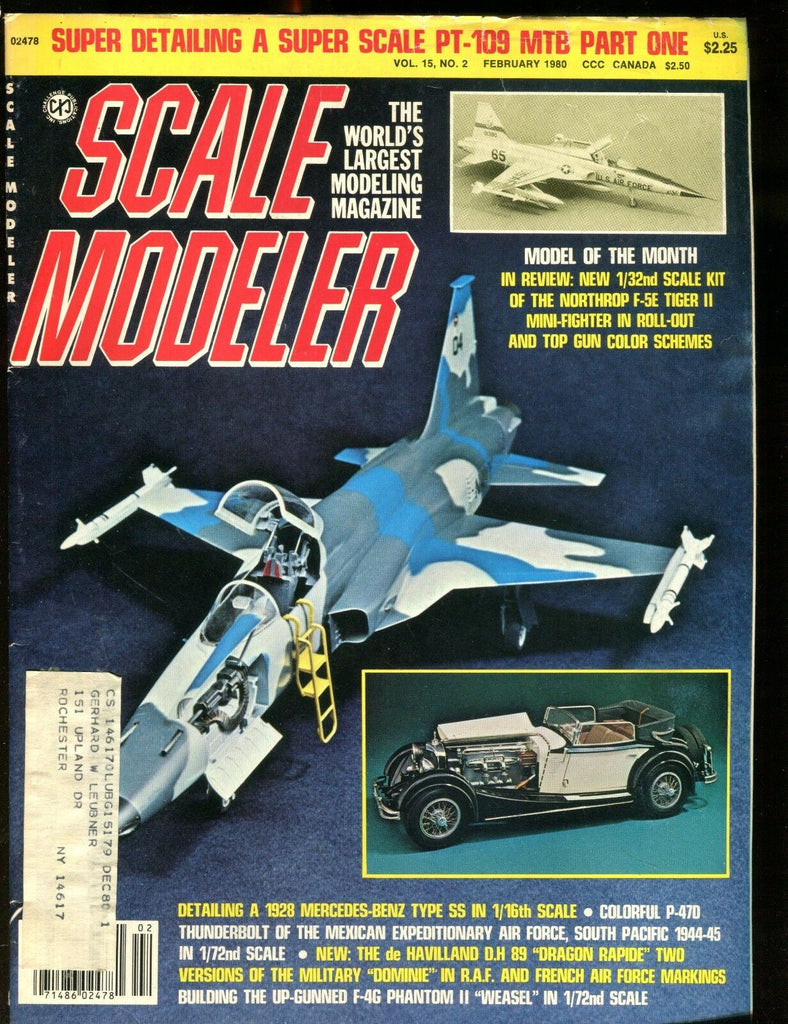 Scale Modeler Magazine February 1980 Northrop F-5E Tiger II EX w/ML 122916jhe
